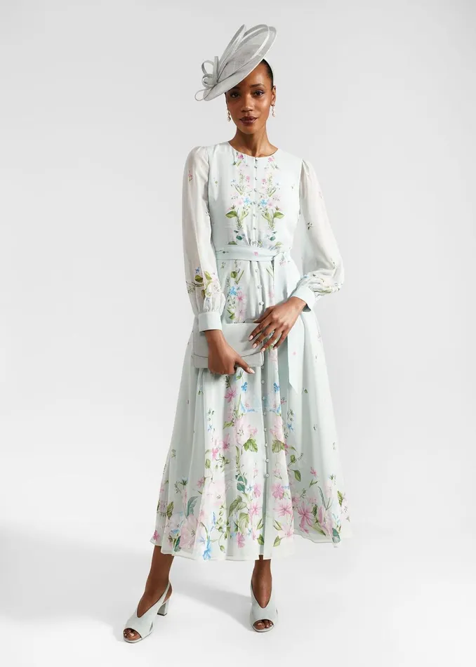 Women Maribella Silk Dress Green Multi Hobbs Dresses and Jumpsuits
