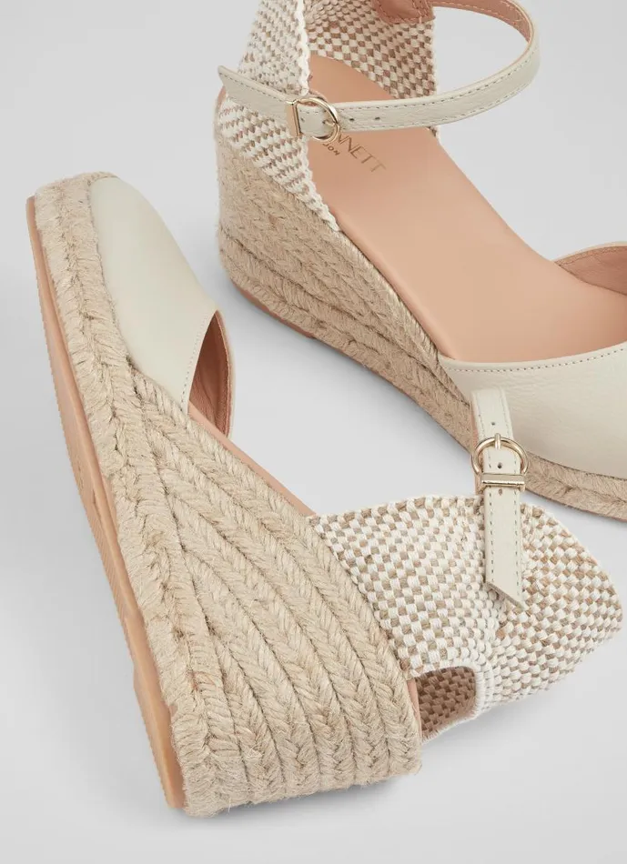 Women Marissa Cream Leather Ankle Strap Espadrilles Ecru LKBennett Espadrilles Women Marissa Cream Leather Ankle Strap Espadrilles Ecru LKBennett Espadrilles