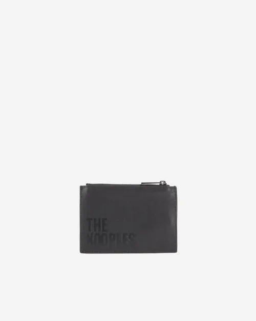WomenMen Small Leather Goods The Kooples Black Leather Wallet With Logo Black WomenMen Small Leather Goods The Kooples Black Leather Wallet With Logo Black