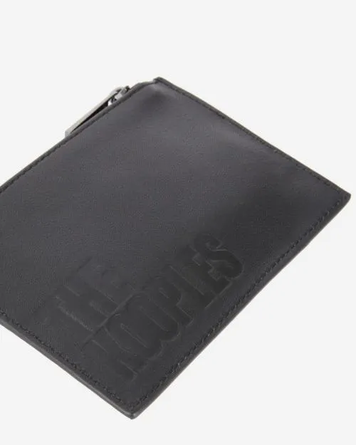 WomenMen Small Leather Goods The Kooples Black Leather Wallet With Logo Black