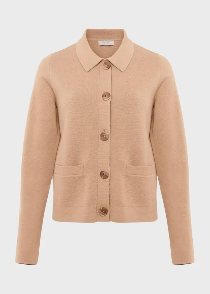 Women Mia Cotton Wool Knitted Jumper Hobbs Camel Hobbs Jumpers and Cardigans
