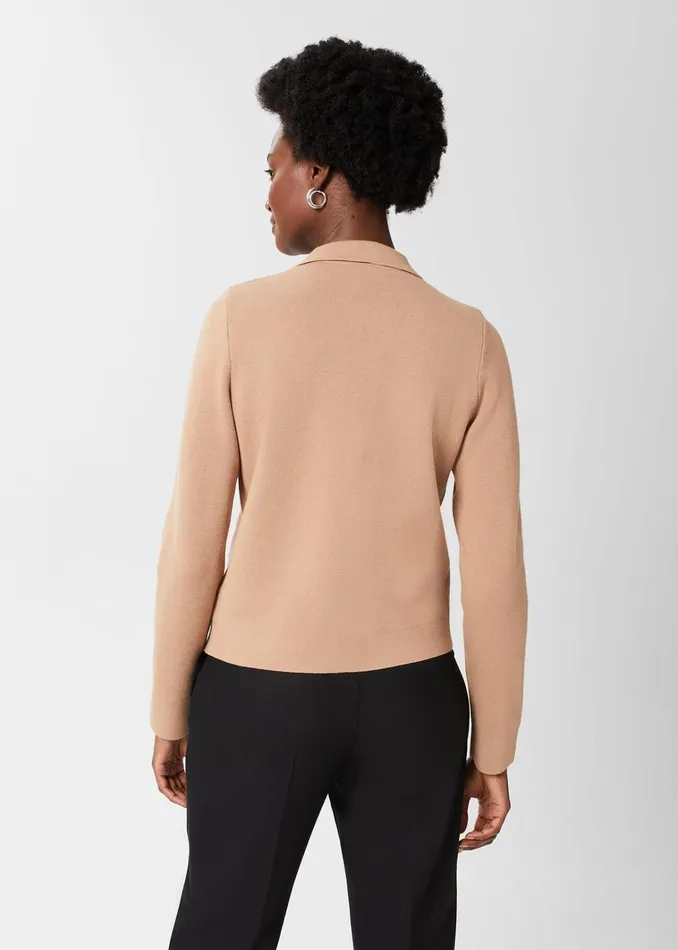 Women Mia Cotton Wool Knitted Jumper Hobbs Camel Hobbs Jumpers and Cardigans