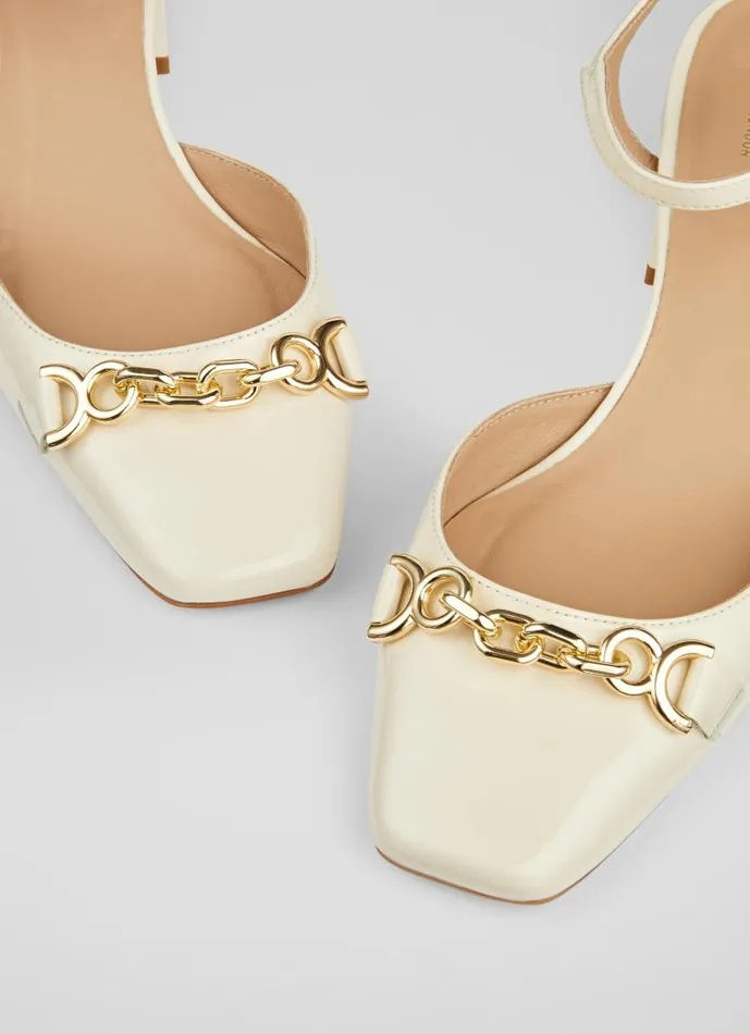 Women Mindy Cream Patent Leather Ankle Strap Courts Cream LKBennett Court Shoes Women Mindy Cream Patent Leather Ankle Strap Courts Cream LKBennett Court Shoes
