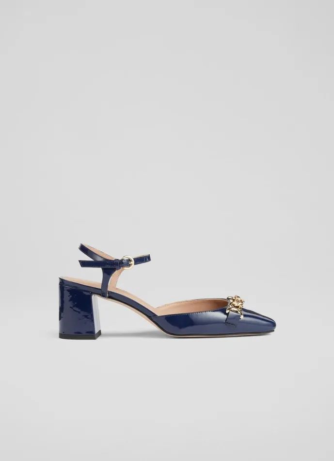Women Mindy Navy Patent Leather Ankle Strap Courts Navy LKBennett Court Shoes Women Mindy Navy Patent Leather Ankle Strap Courts Navy LKBennett Court Shoes