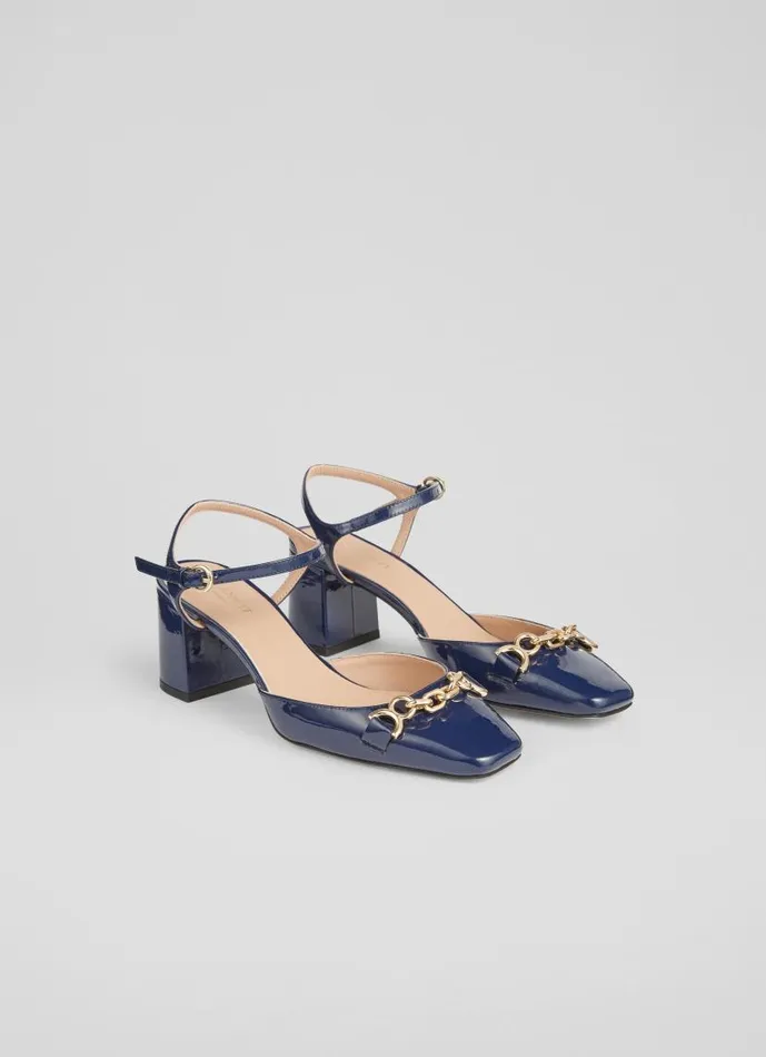 Women Mindy Navy Patent Leather Ankle Strap Courts Navy LKBennett Court Shoes Women Mindy Navy Patent Leather Ankle Strap Courts Navy LKBennett Court Shoes
