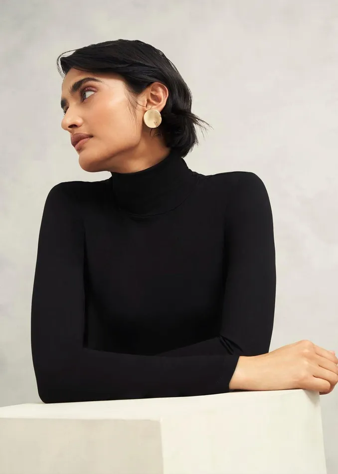 Women Mischa Roll Neck Top Hobbs Black Hobbs Tops
