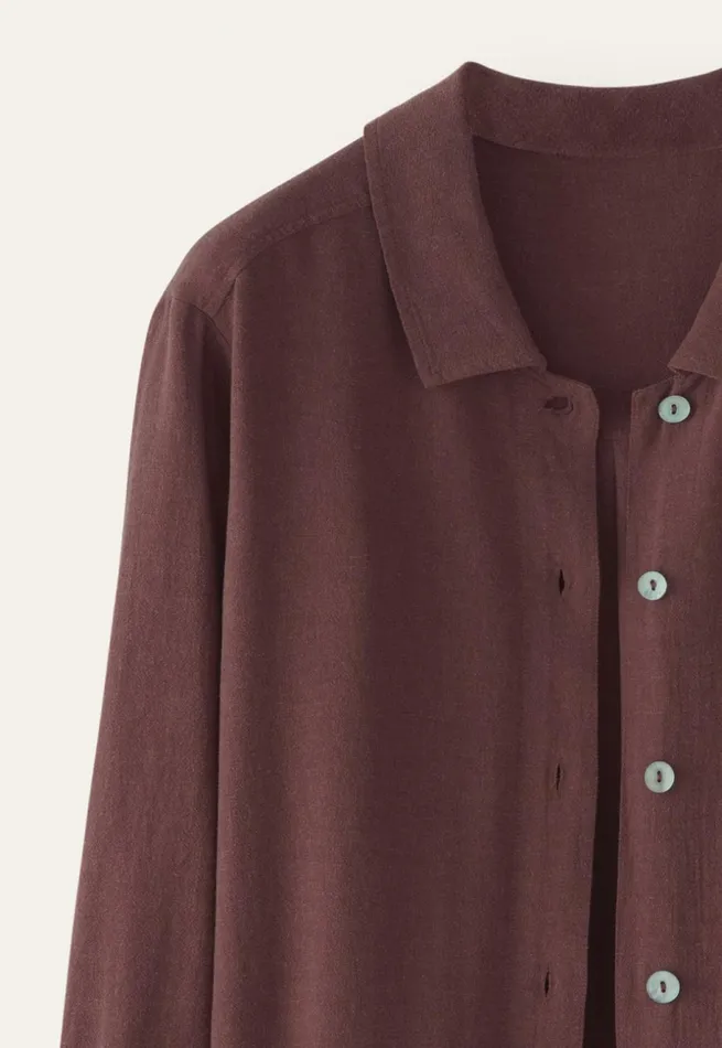Women Overshirt Dark Mulberry Poetry Fashion Shirts and Tunics