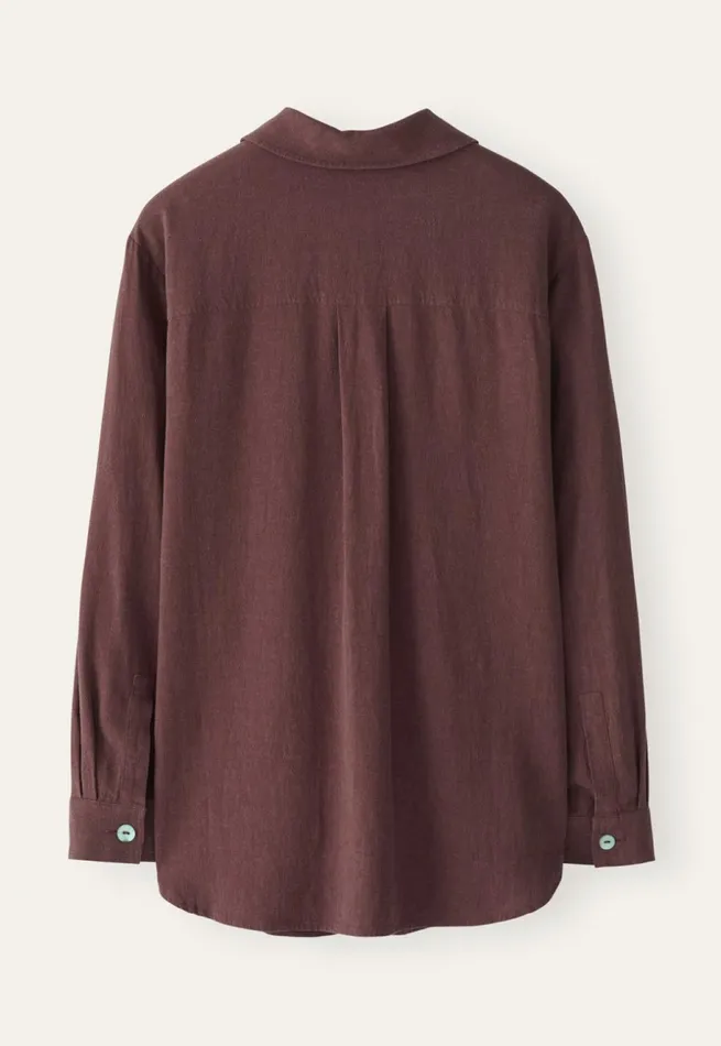 Women Overshirt Dark Mulberry Poetry Fashion Shirts and Tunics