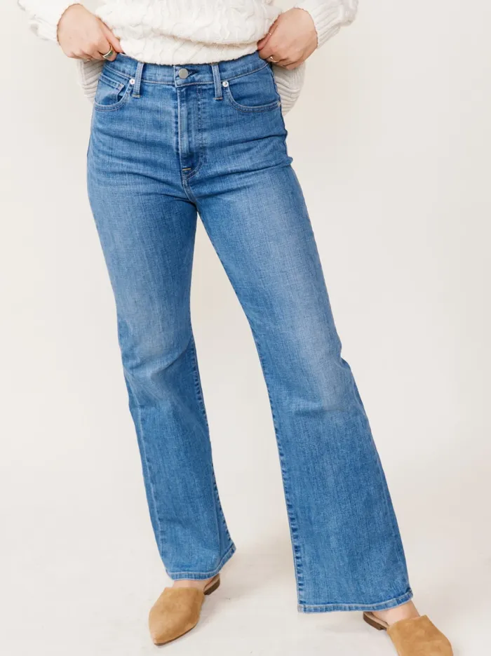 Women Pants Able Ashleigh Flare Vintage Indigo