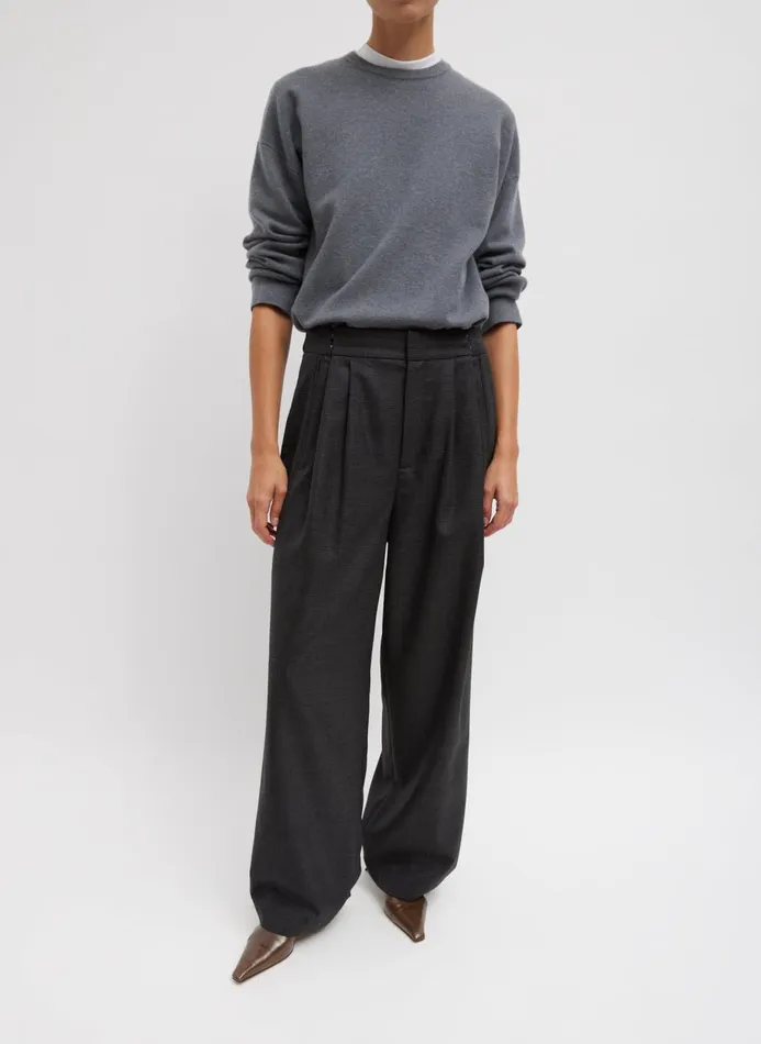 Women Pants and Shorts Tibi Adler Glenplaid Convertible Trouser Grey Multi