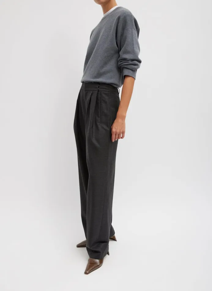 Women Pants and Shorts Tibi Adler Glenplaid Convertible Trouser Grey Multi