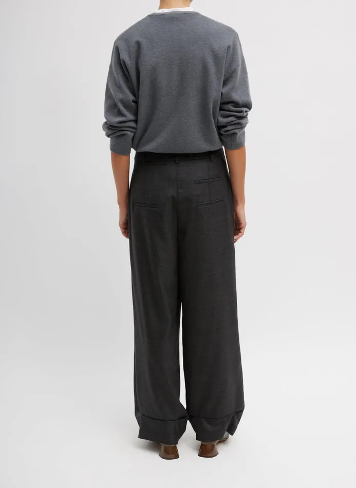 Women Pants and Shorts Tibi Adler Glenplaid Convertible Trouser Grey Multi