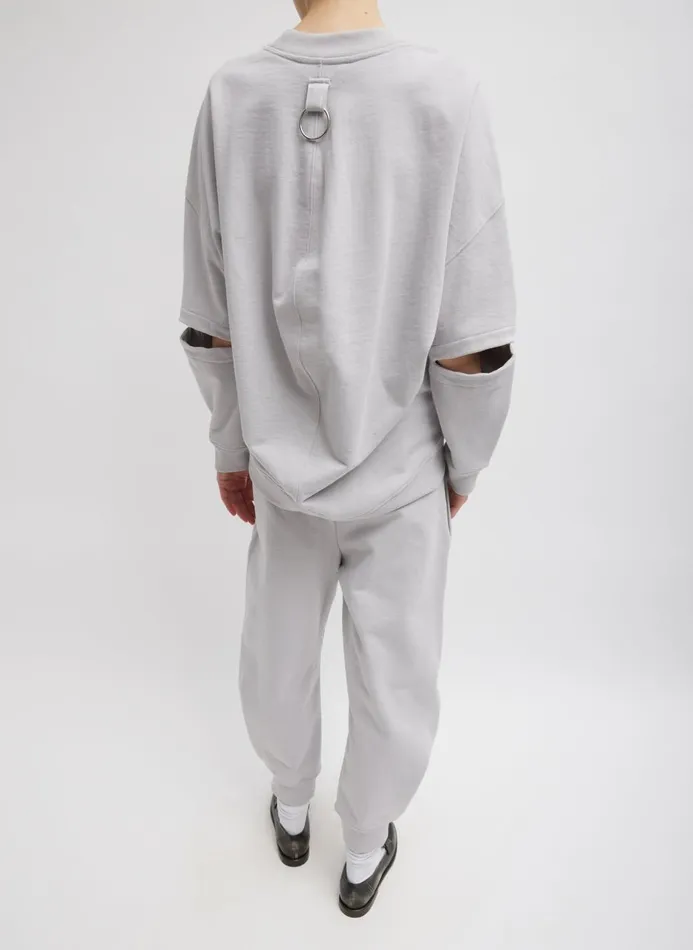 Women Pants and Shorts Tibi Calder Sweatpant Greystone
