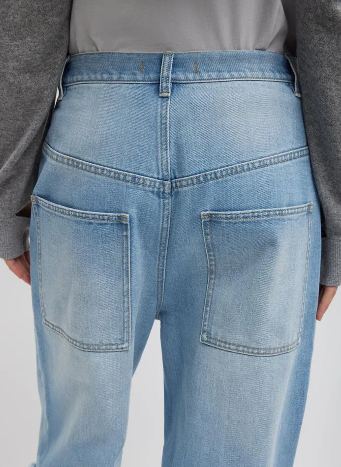 Women Pants and Shorts Tibi Vintage Wash Denim Ryder Jean Vintage Blue