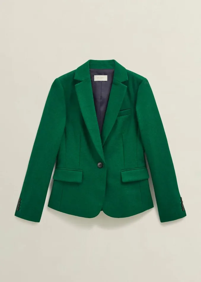 Women Petite Blake Wool Jacket Agate Green Hobbs Coats and Jackets