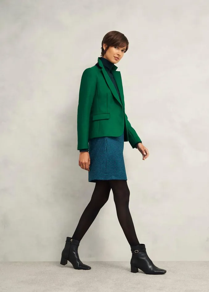 Women Petite Blake Wool Jacket Agate Green Hobbs Coats and Jackets
