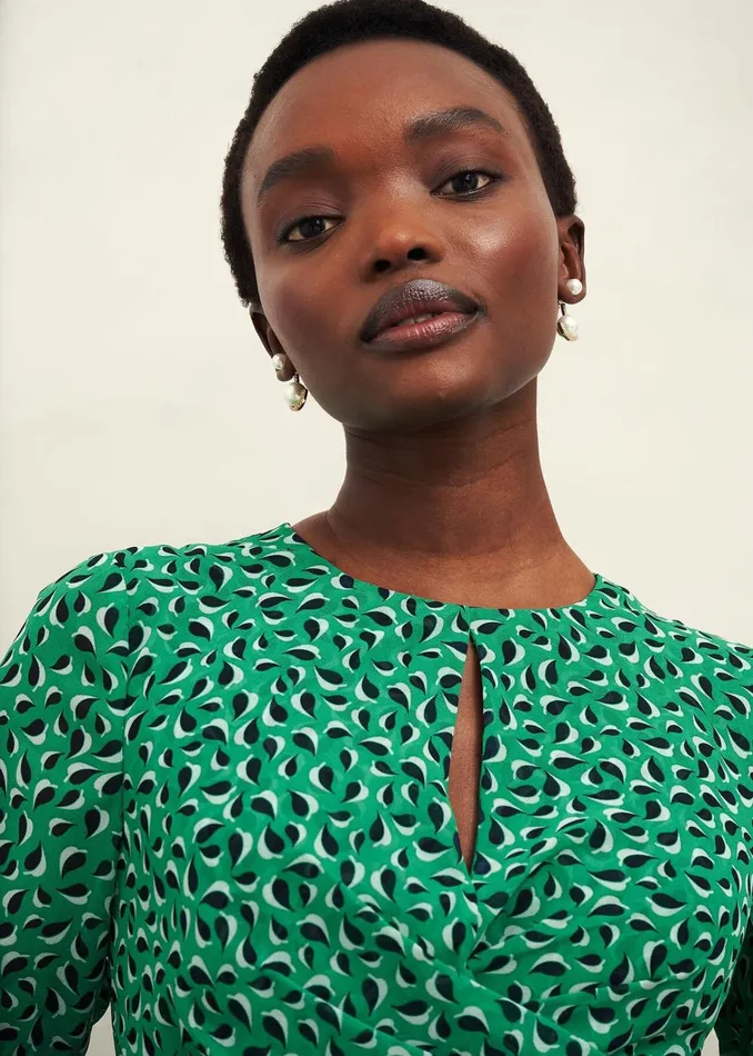 Women Petite Bridget Dress Green Multi Hobbs Dresses and Jumpsuits