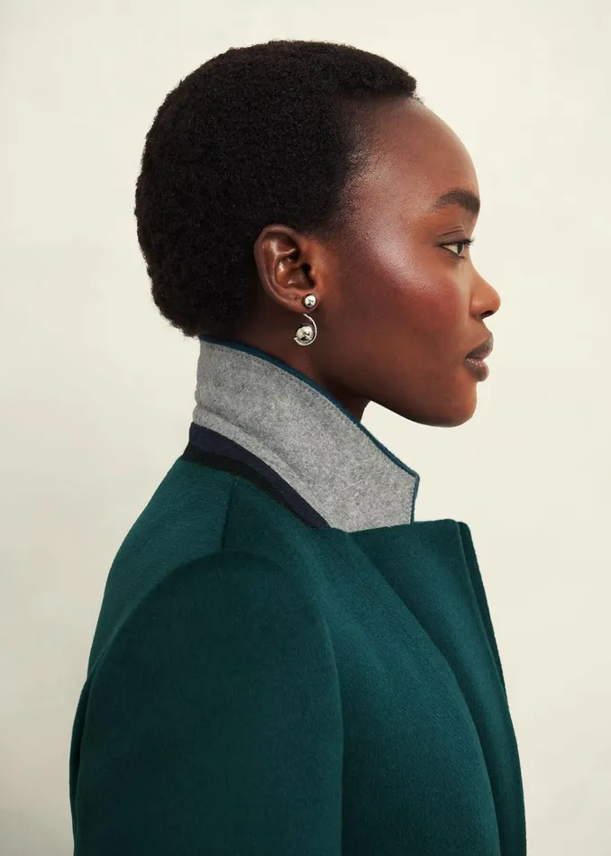 Women Petite Cavendish Wool Coat Kyanite Green Hobbs Coats and Jackets