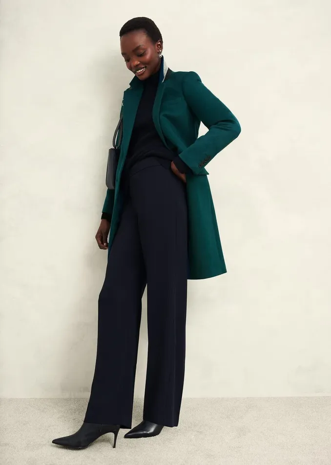 Women Petite Cavendish Wool Coat Kyanite Green Hobbs Coats and Jackets