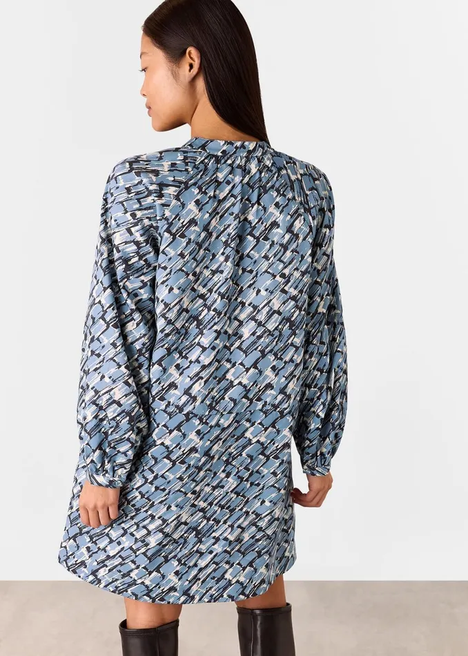 Women Petite Dresses and Jumpsuits Whistles Blue Petite Feathered Wing Marnie Dress