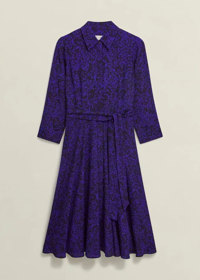 Women Petite Lainey Dress Navy Blue Hobbs Dresses and Jumpsuits