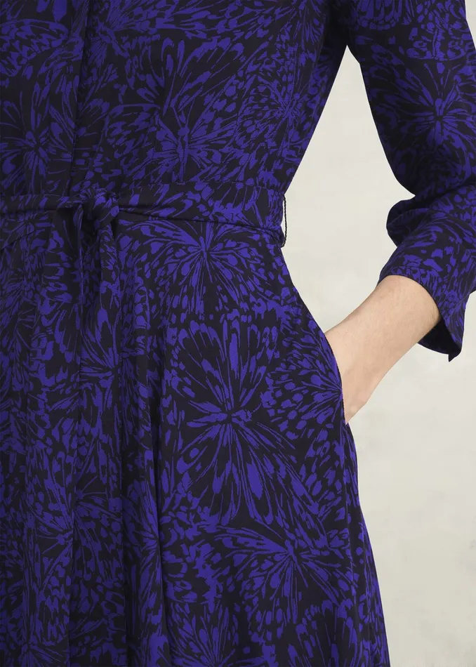 Women Petite Lainey Dress Navy Blue Hobbs Dresses and Jumpsuits
