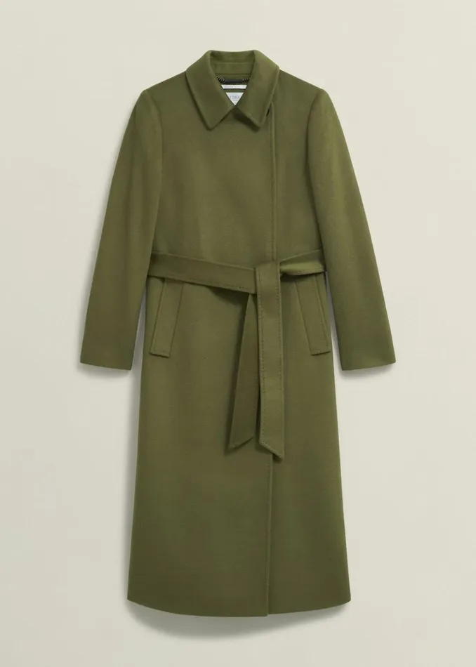 Women Petite Livia Wool Coat Kelp Green Hobbs Coats and Jackets