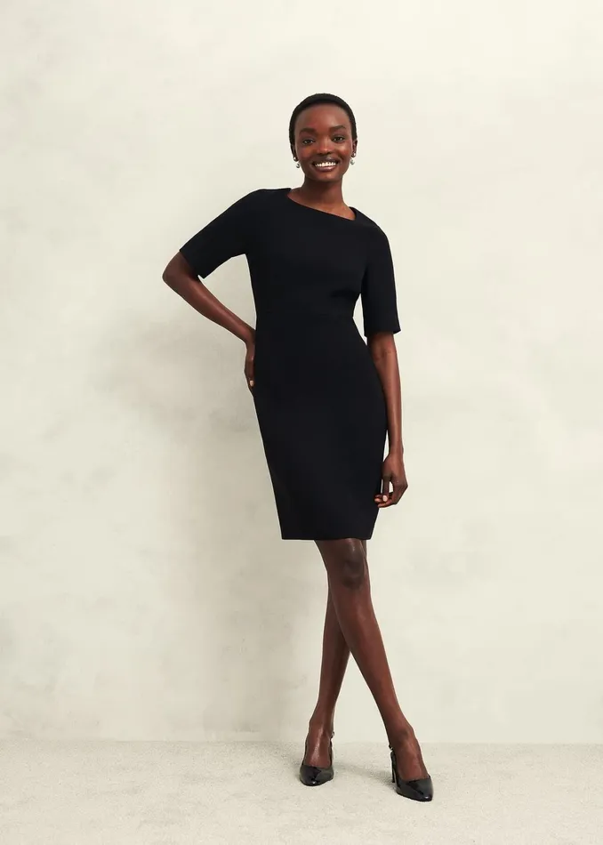 Women Petite Maya Dress Black Hobbs Suits and CoOrds