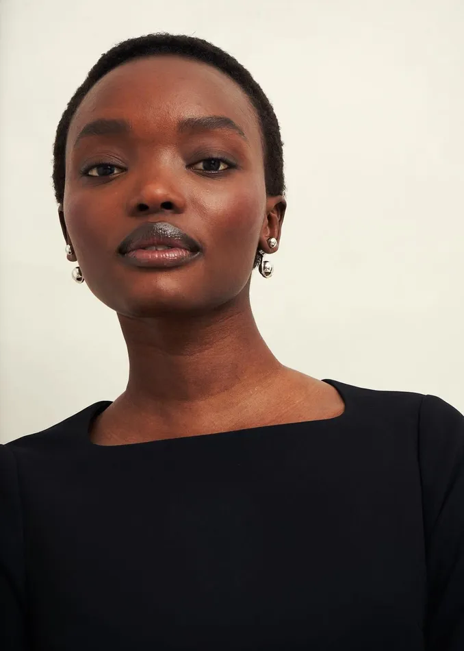 Women Petite Maya Dress Black Hobbs Suits and CoOrds