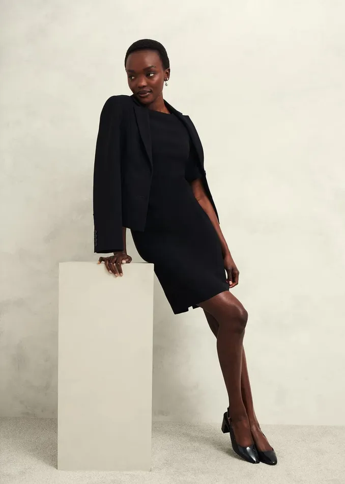 Women Petite Maya Dress Black Hobbs Suits and CoOrds