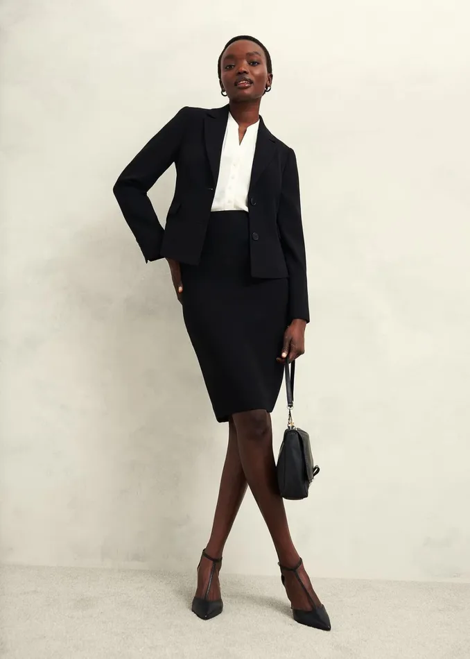 Women Petite Maya Skirt Black Hobbs Skirts