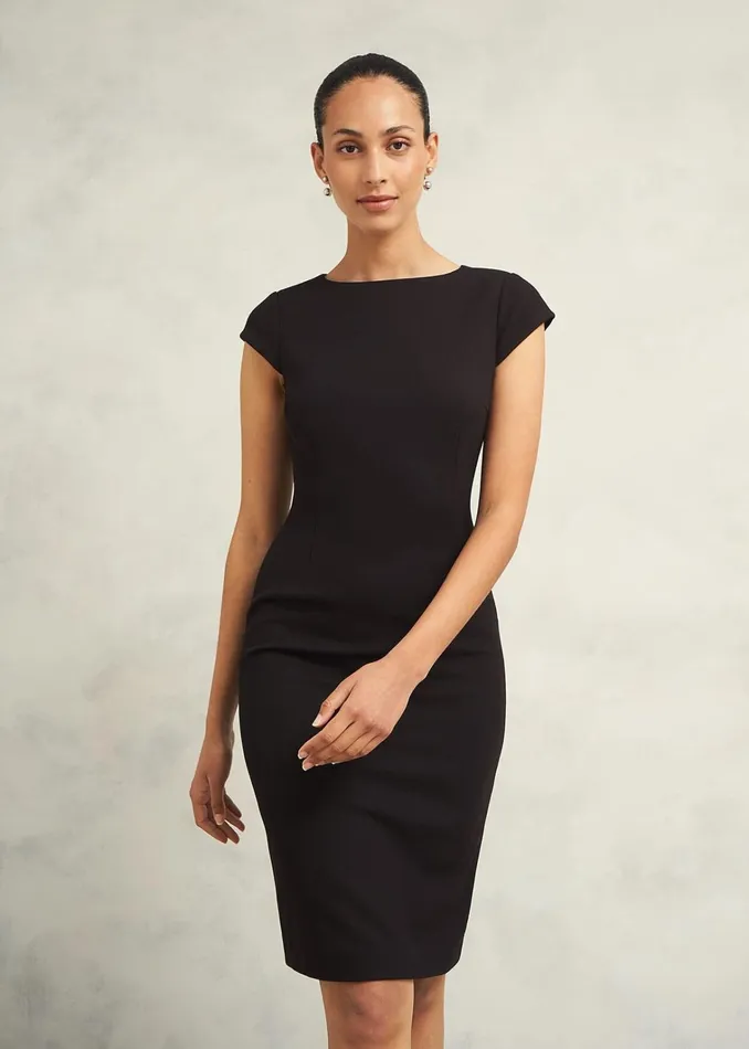Women Petite Mia Dress Black Hobbs Dresses and Jumpsuits