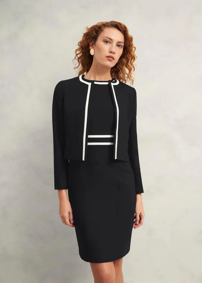 Women Petite Nory Jacket Black Ivory Hobbs Coats and Jackets