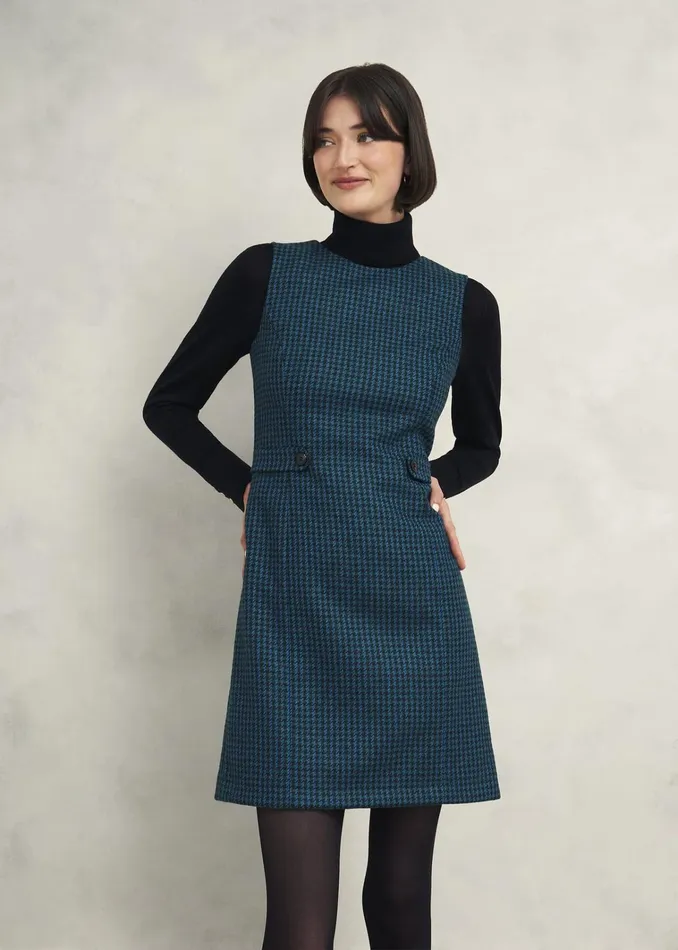 Women Petite Sariah Wool Dress Green Multi Hobbs Dresses and Jumpsuits