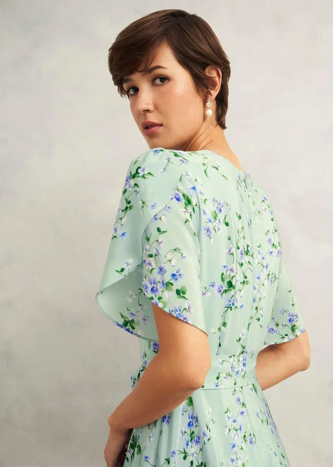 Women Petite Sophia Dress Sage Multi Hobbs Dresses and Jumpsuits