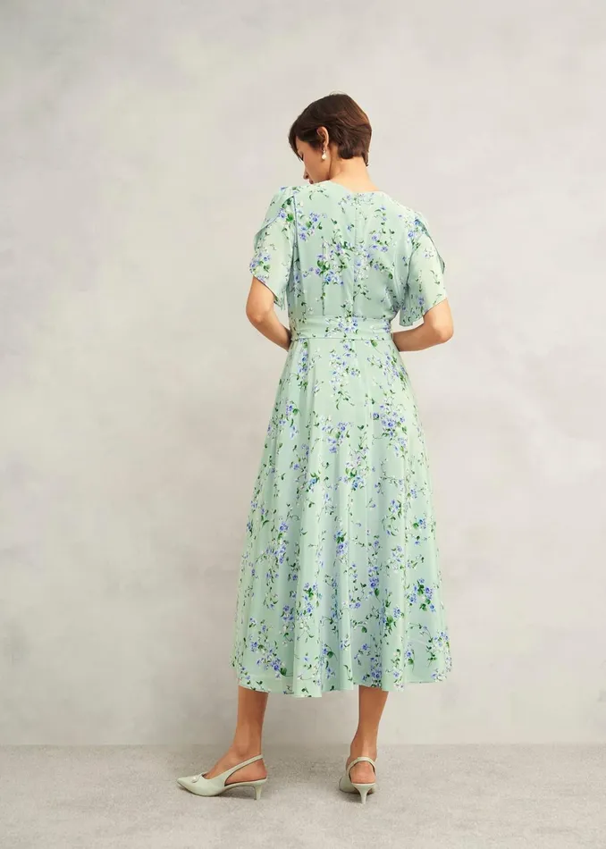 Women Petite Sophia Dress Sage Multi Hobbs Dresses and Jumpsuits