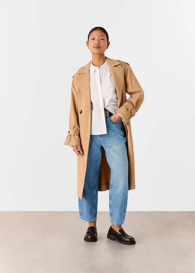 Women Petite Trousers and Jeans Whistles Light Wash Petite Authentic Barrel Leg Jean