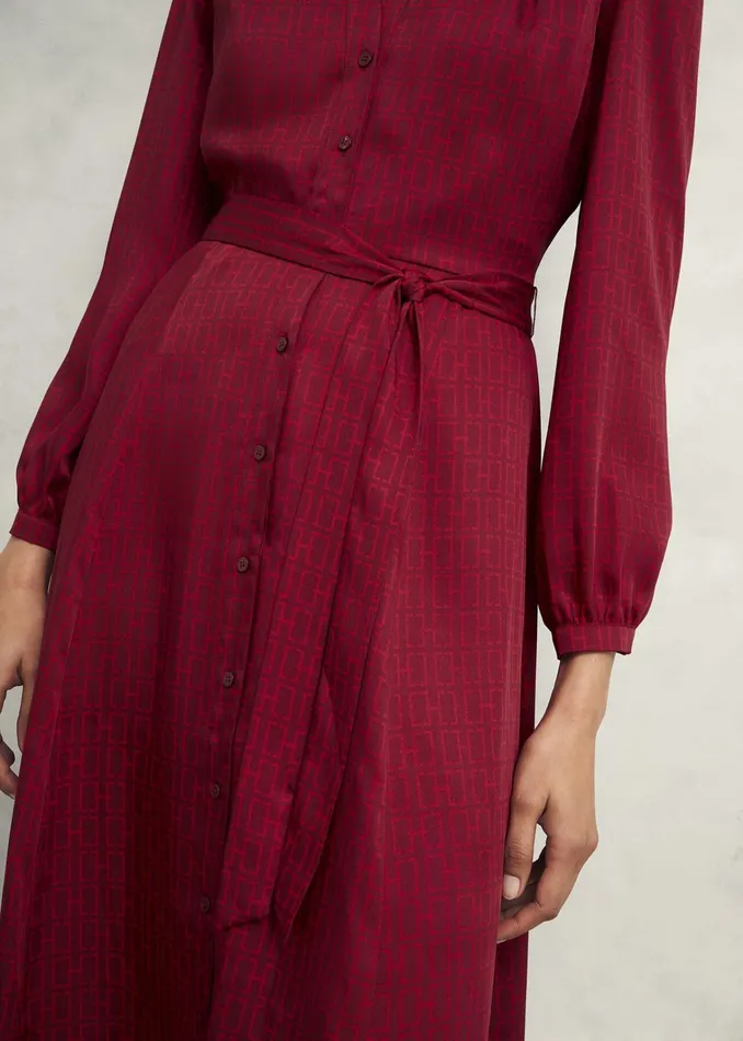 Women Petite Yvonne Shirt Dress Red Multi Hobbs Dresses and Jumpsuits