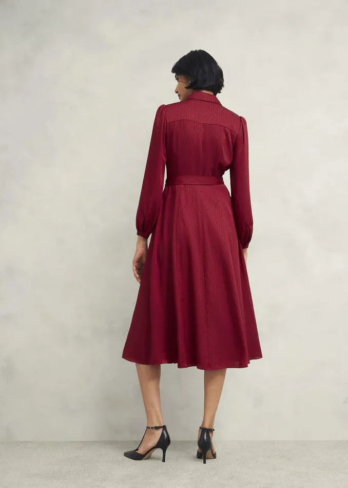 Women Petite Yvonne Shirt Dress Red Multi Hobbs Dresses and Jumpsuits