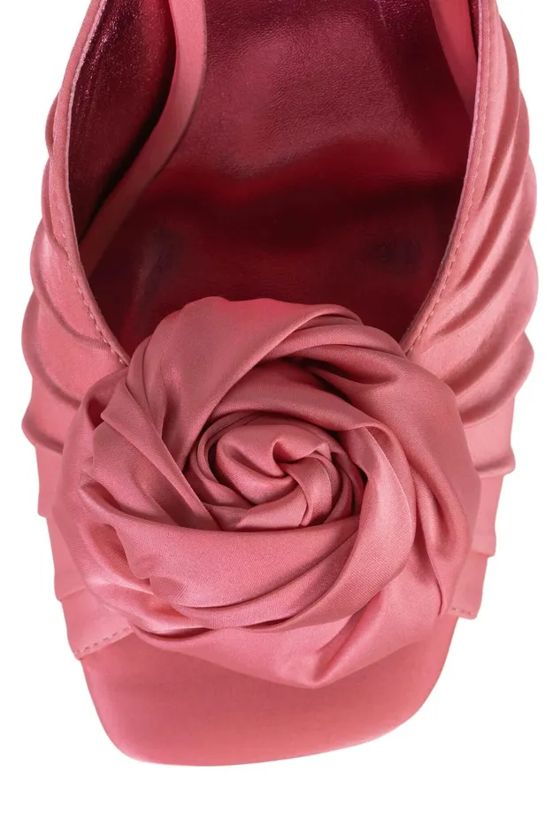 Women Pump Jeffrey Campbell BLOSSOMED Pink Satin Pink