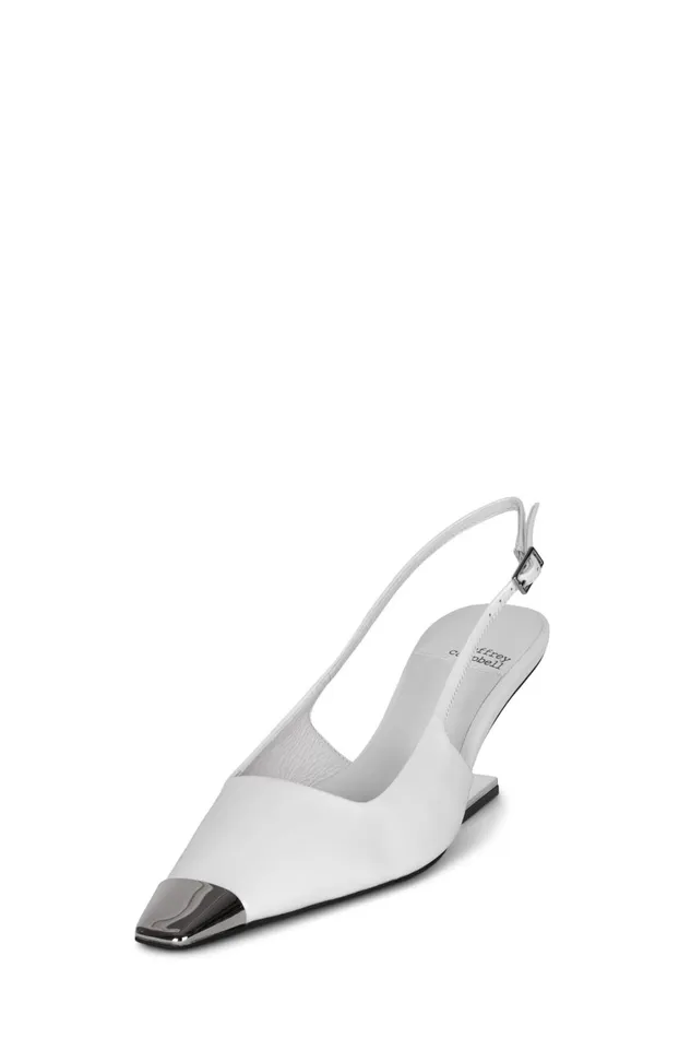 Women Pump Jeffrey Campbell CULPRITL White Patent Silver