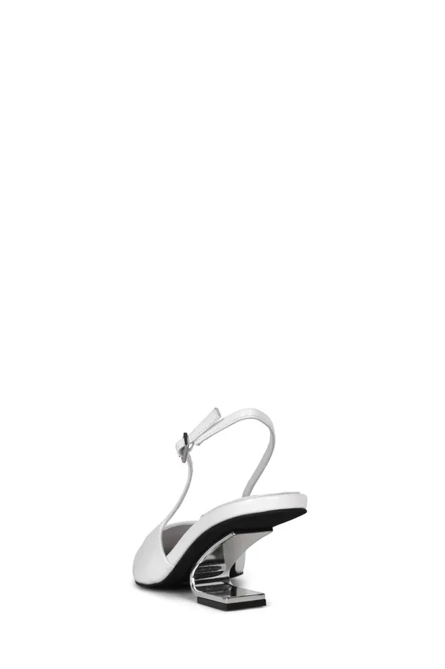 Women Pump Jeffrey Campbell CULPRITL White Patent Silver