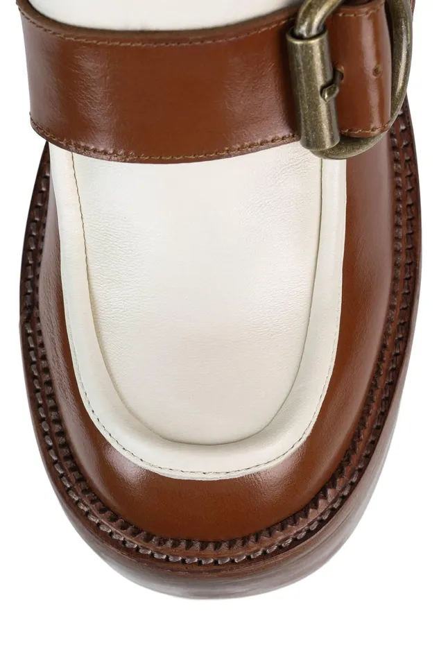 Women Pump Jeffrey Campbell OFFSET Tan Ivory