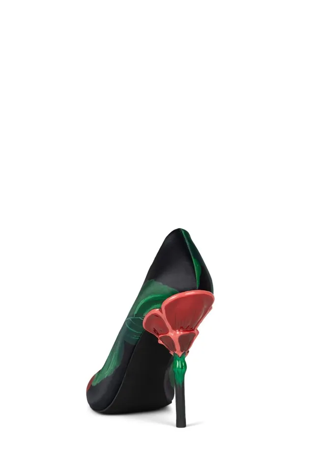 Women Pump Jeffrey Campbell ROSARIA Black Red Multi