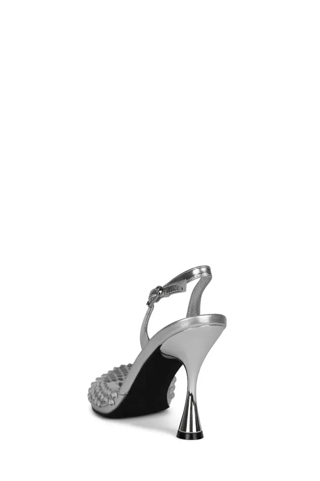Women Pump Jeffrey Campbell SHINER Clear Silver