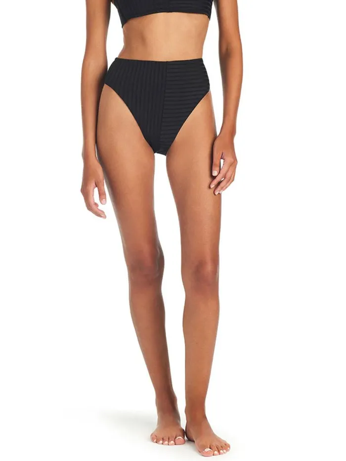 Women Refresh Rib Bikini Bottom Black Sanctuary Clothing Swim Bottoms