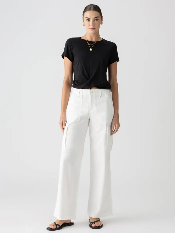 Women Reissue Cargo Standard Rise Pant White Sanctuary Clothing Pants