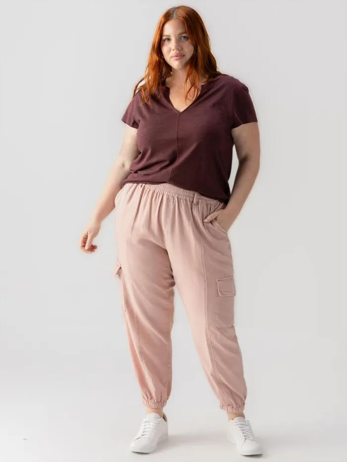 Women Relaxed Rebel Standard Rise Cargo Pant Smokey Rose Inclusive Collection Sanctuary Clothing Inclusive