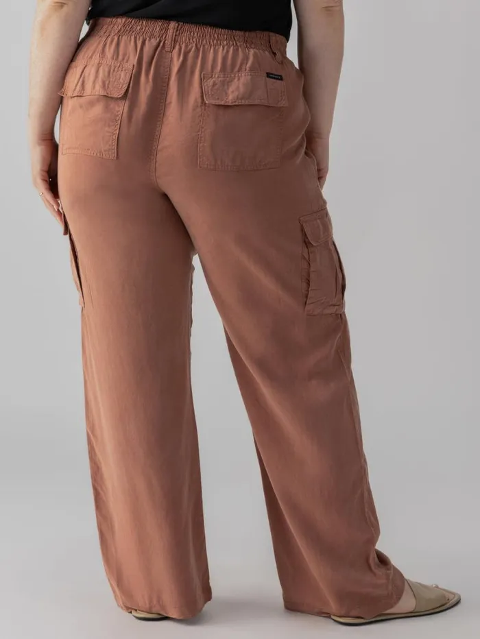 Women Relaxed Reissue Cargo Standard Rise Pant Washed Clay Inclusive Collection Sanctuary Clothing Inclusive