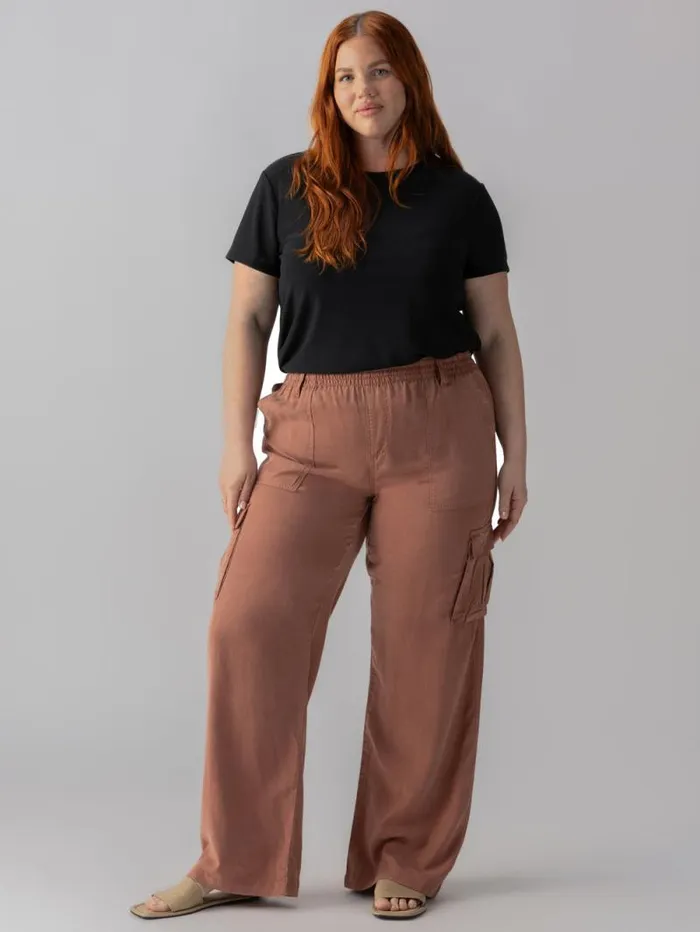 Women Relaxed Reissue Cargo Standard Rise Pant Washed Clay Inclusive Collection Sanctuary Clothing Inclusive